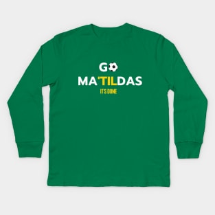 Matildas Australian Soccer Team Kids Long Sleeve T-Shirt